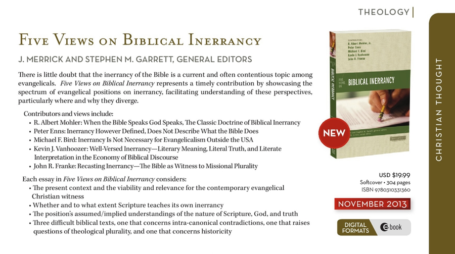 Five Views On Biblical Inerrancy A Review Blog Think Theology